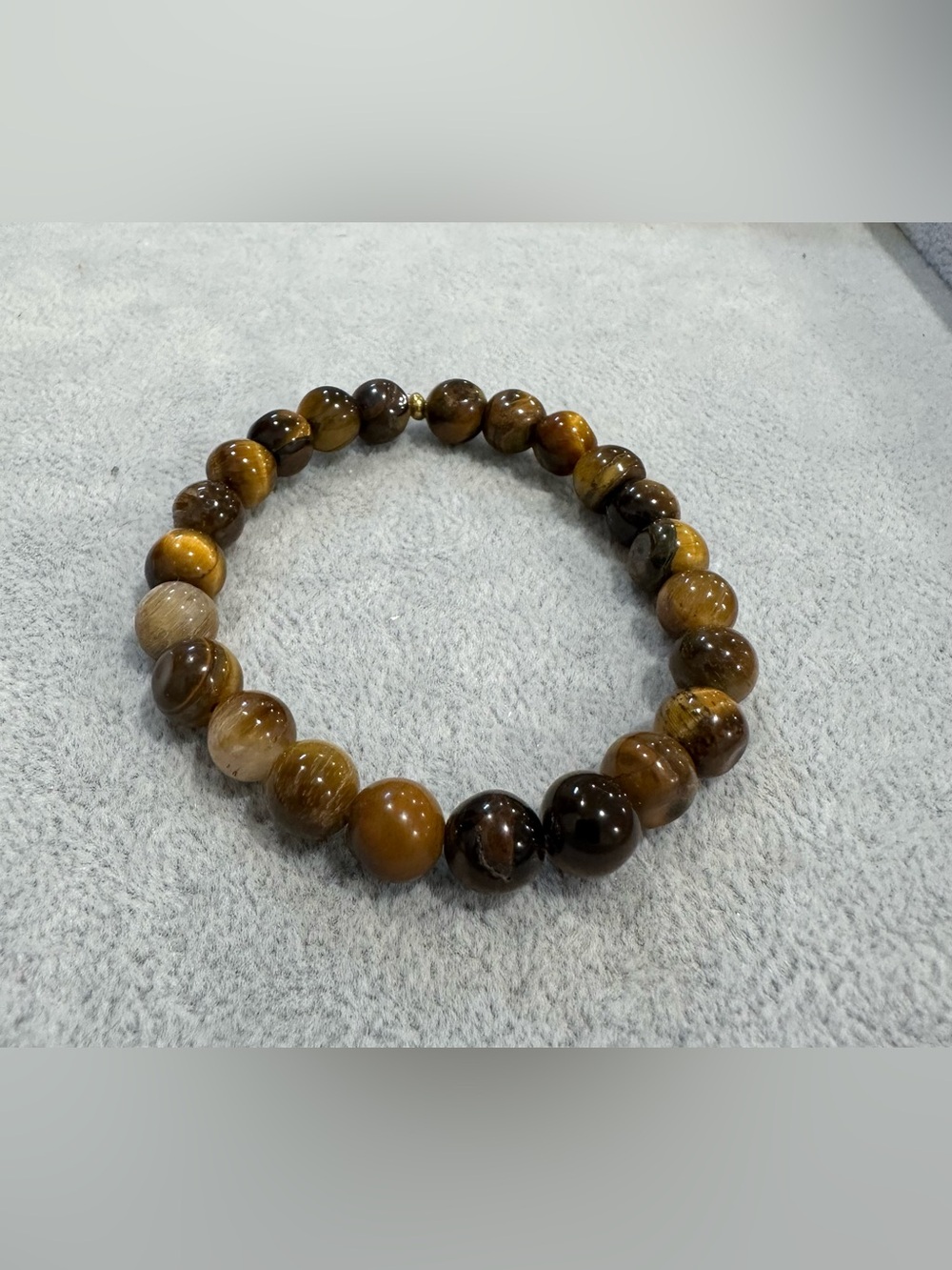 Tiger Eye Beaded Stretch Bracelet - Gemstone Jewelry